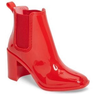 Jeffrey Campbell Hurricane Red Shiny boots size 9